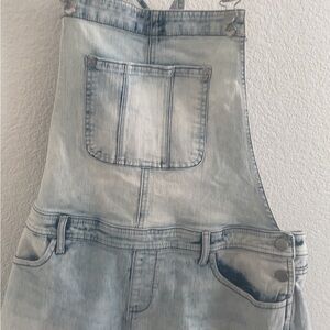 No Boundaries Light Blue Denim Overalls